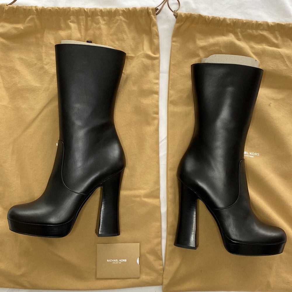 Michael Kors Emmy Leather Platform Boots